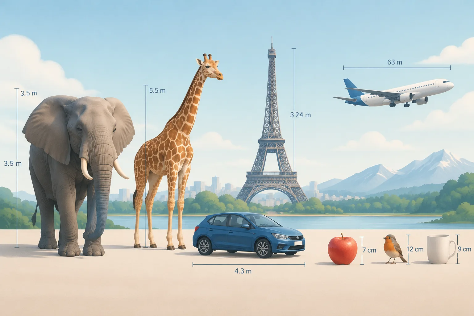 Collection of varied real world objects including animal silhouette